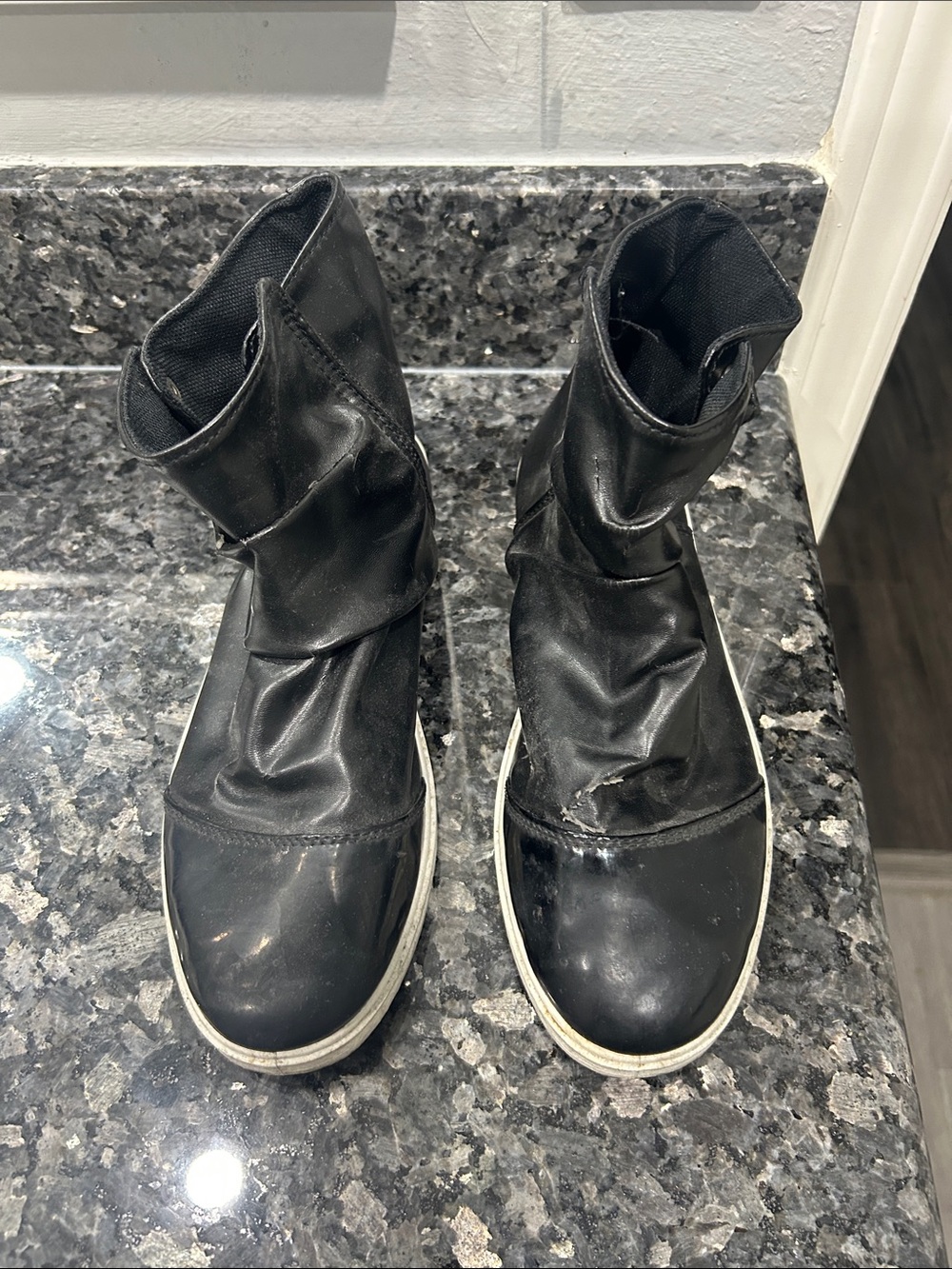 Black Men's Casual High-Top Boots